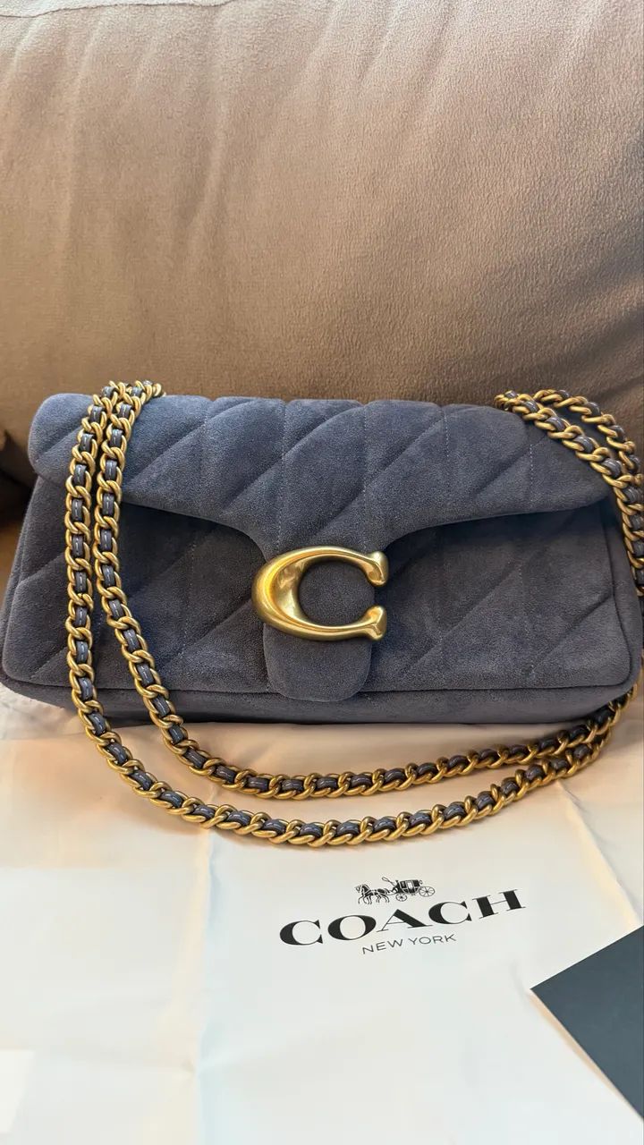 Coach tabby 26 em suede azul 