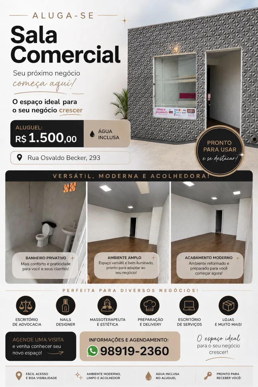 Sala para uso Comercial