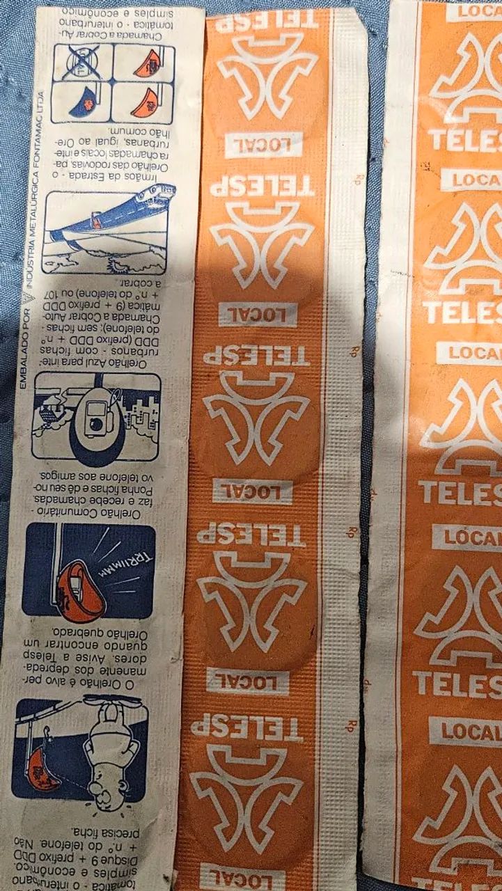 Cartela de fichas telefônica  - Foto 3