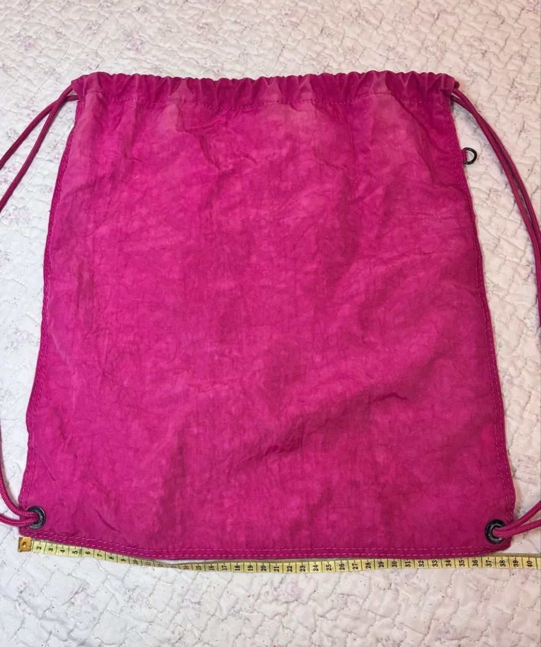 mochila saco kipling na cor rosa - Foto 4