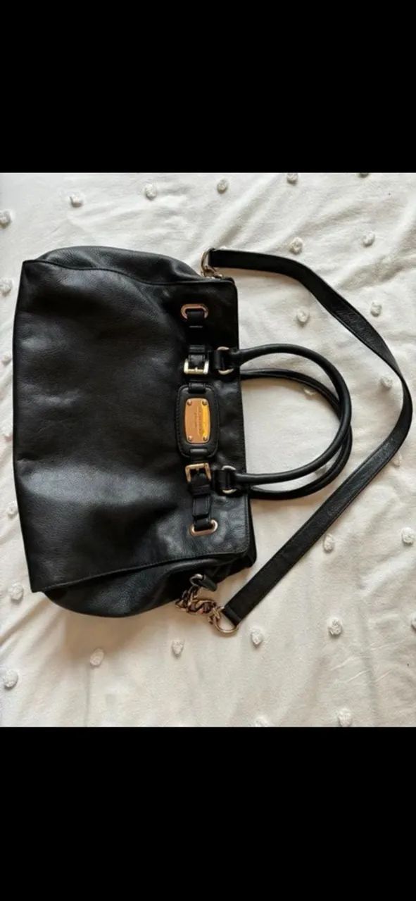BOLSA ORIGINAL MK PRETA COURO - Foto 4