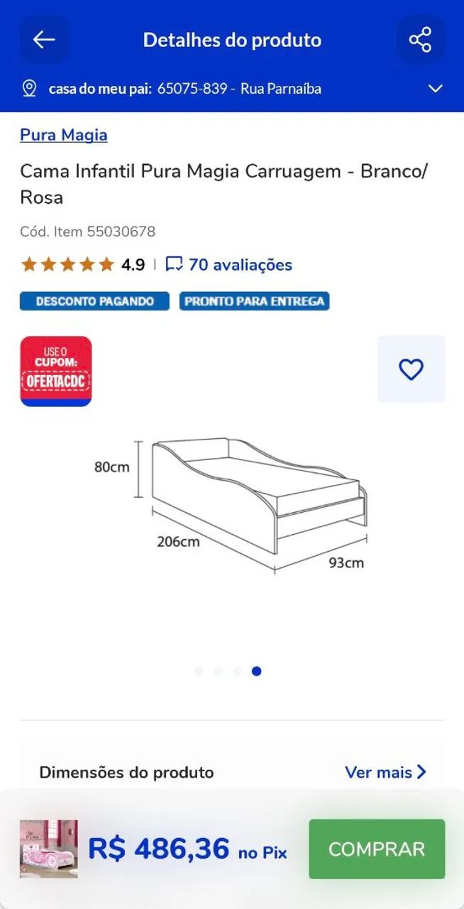 Cama infantil carruagem e colchão  - Foto 2