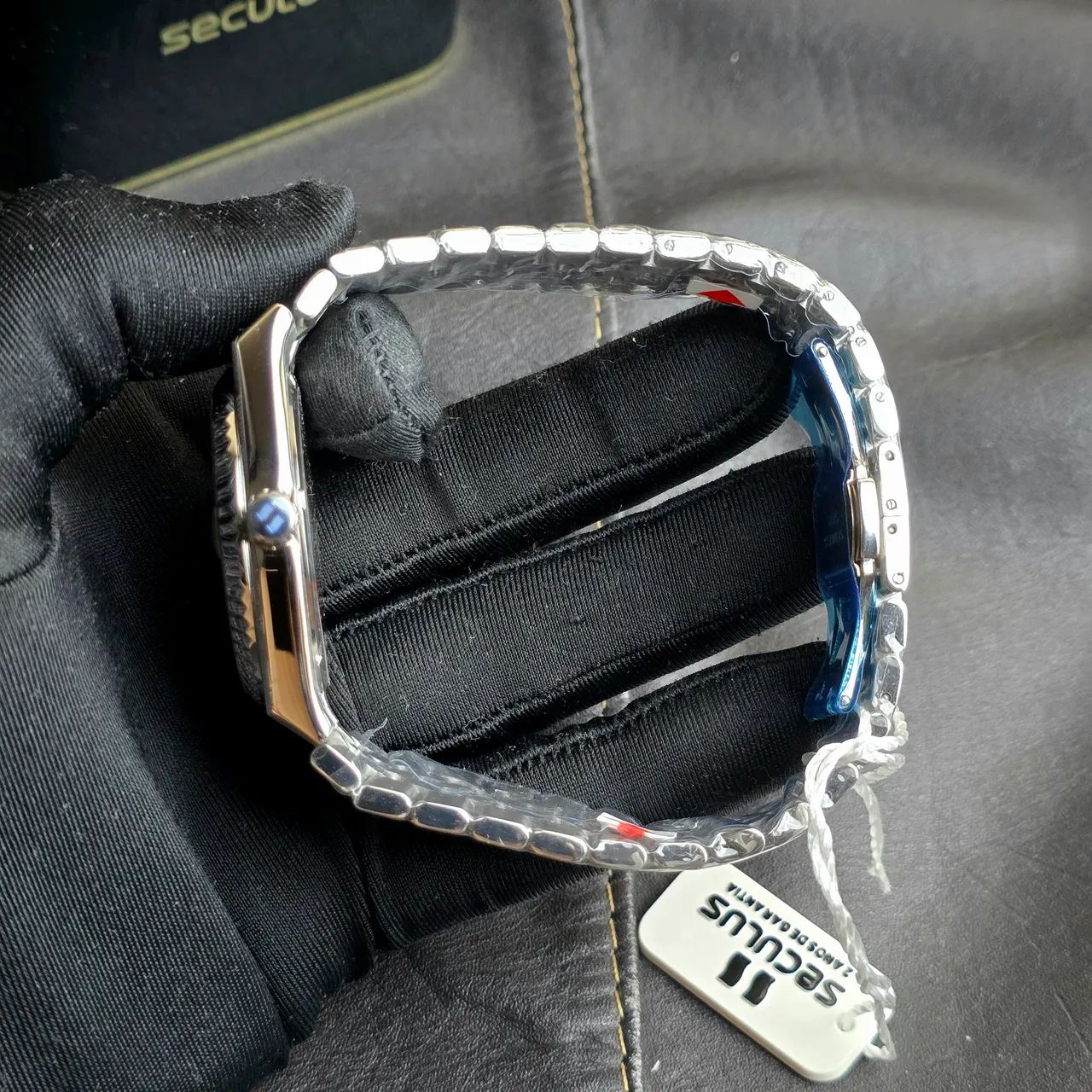 Relógio Seculus L.D 40mm Prata Turquesa  - Foto 3