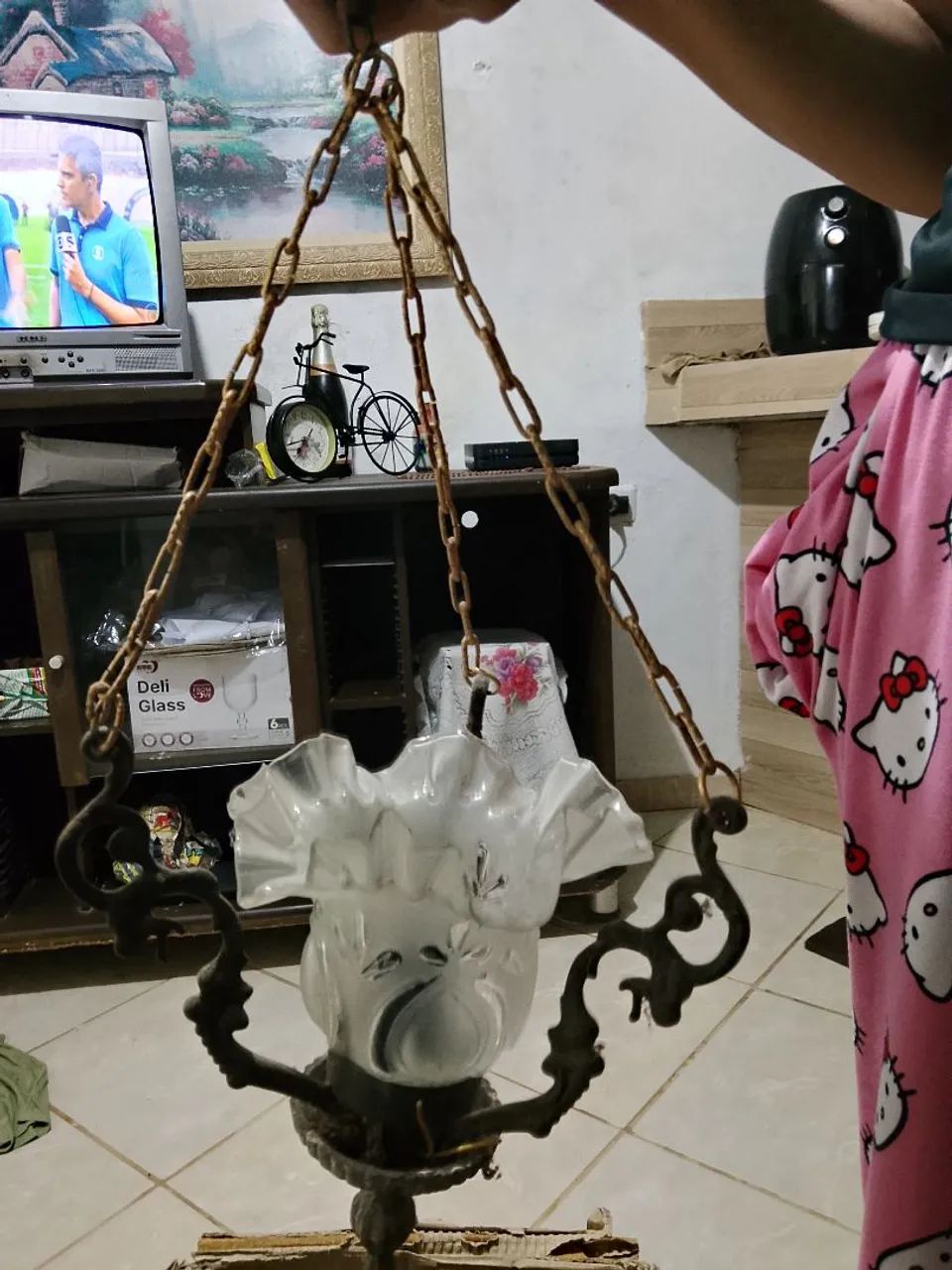 2 Luminárias antiguissimas lindas - Foto 4