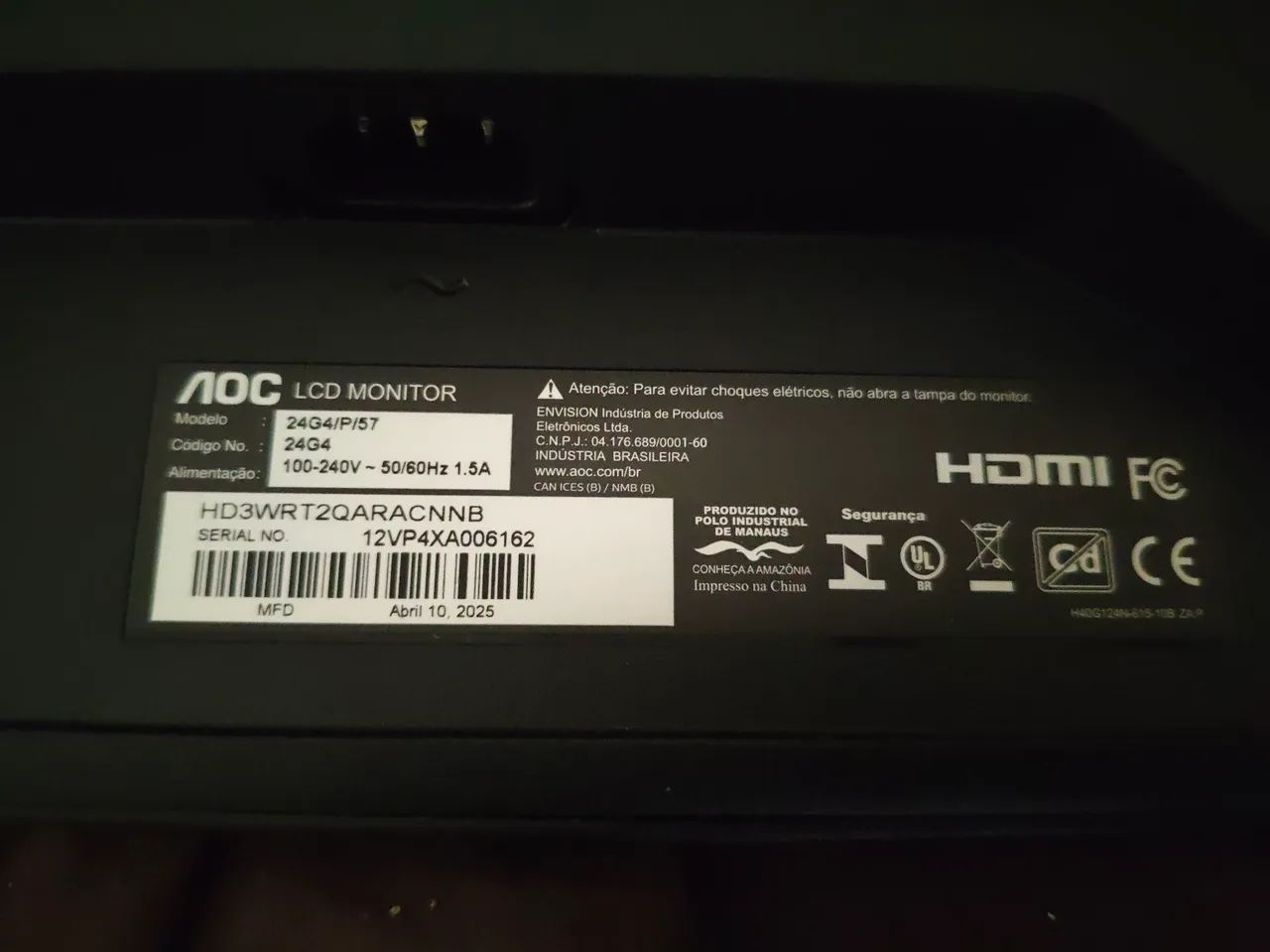 MONITOR AOC FULL HD
