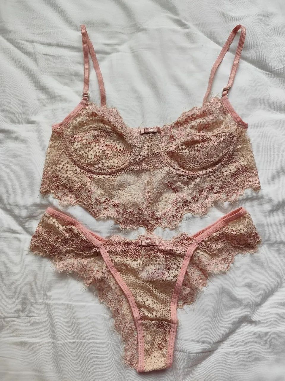 Kit com 3 conjuntos lingerie tamanho P - Foto 4