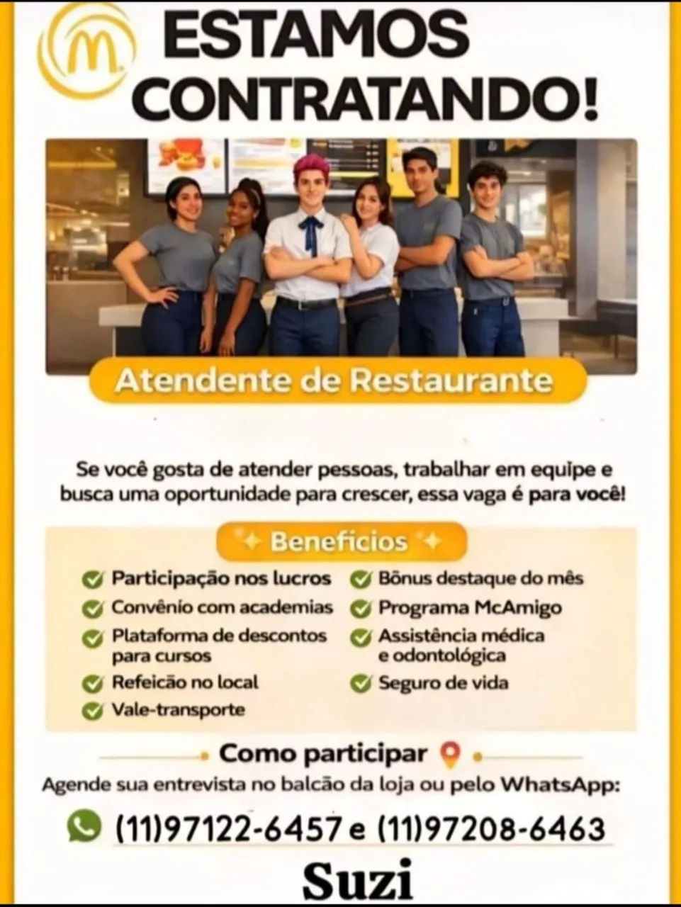 Atendente Mc Donalds