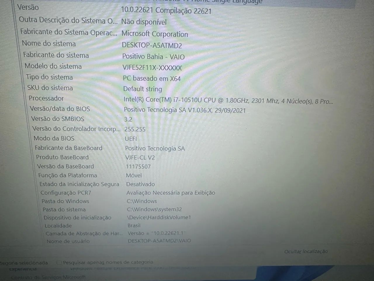 Vaio core i7 décima geração 8GB SSD M2 e HD - Foto 3
