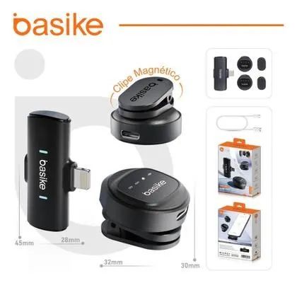 Microfone de Lapela Basike Cancelado de ruídos. 