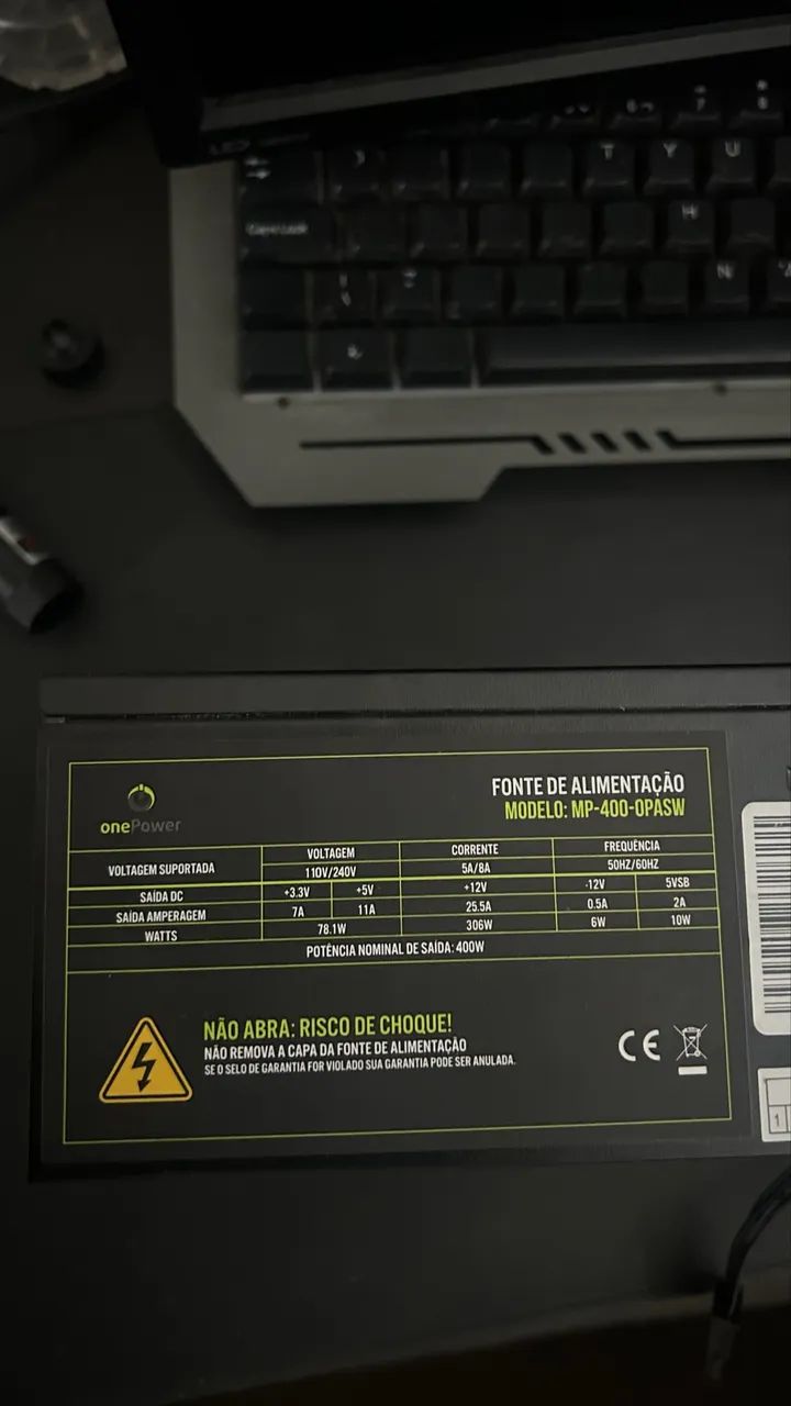 Fonte Onepower 400W Autoswitch Preto - Foto 3