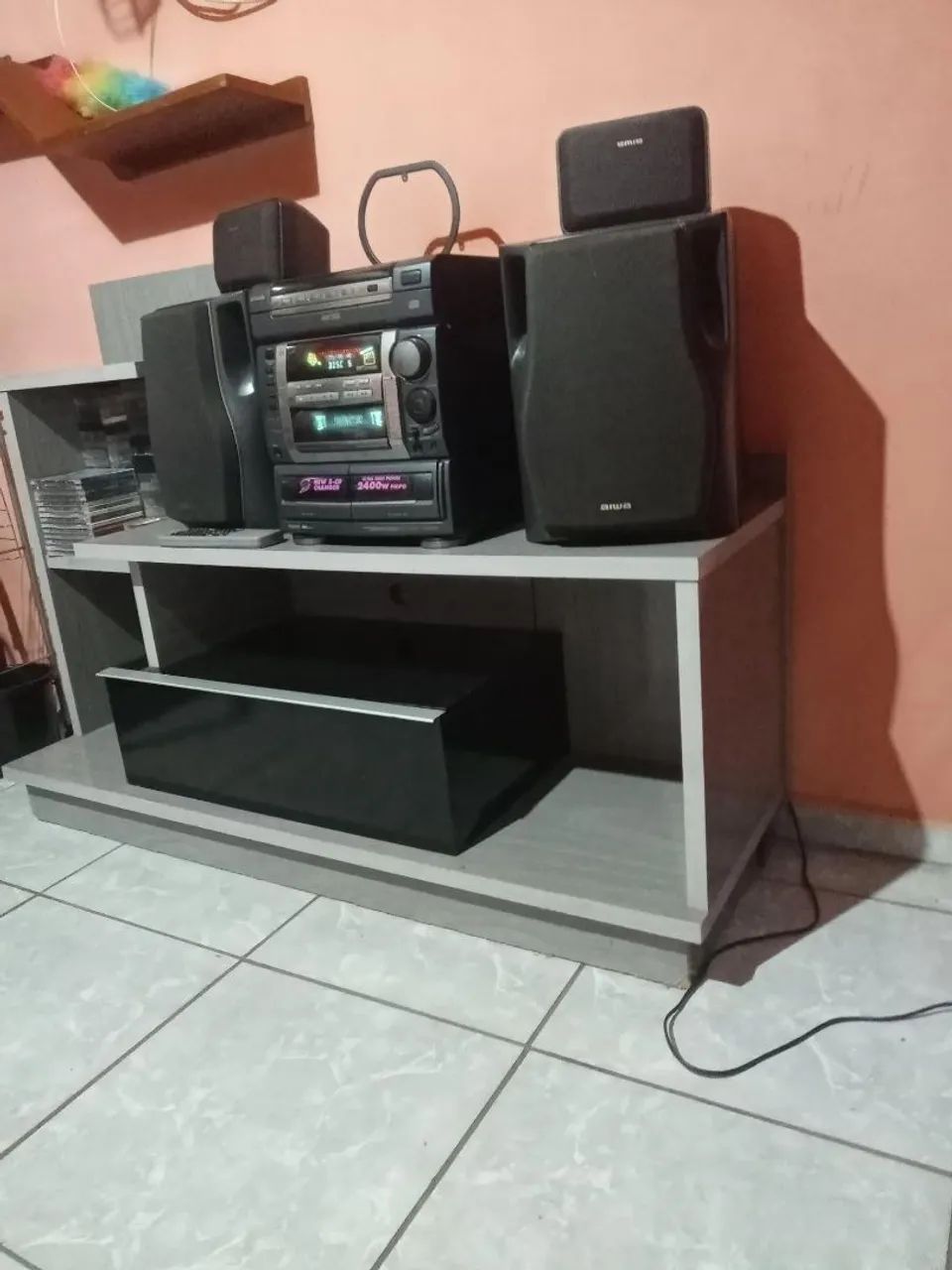 Aparelho de som e rack - Foto 4