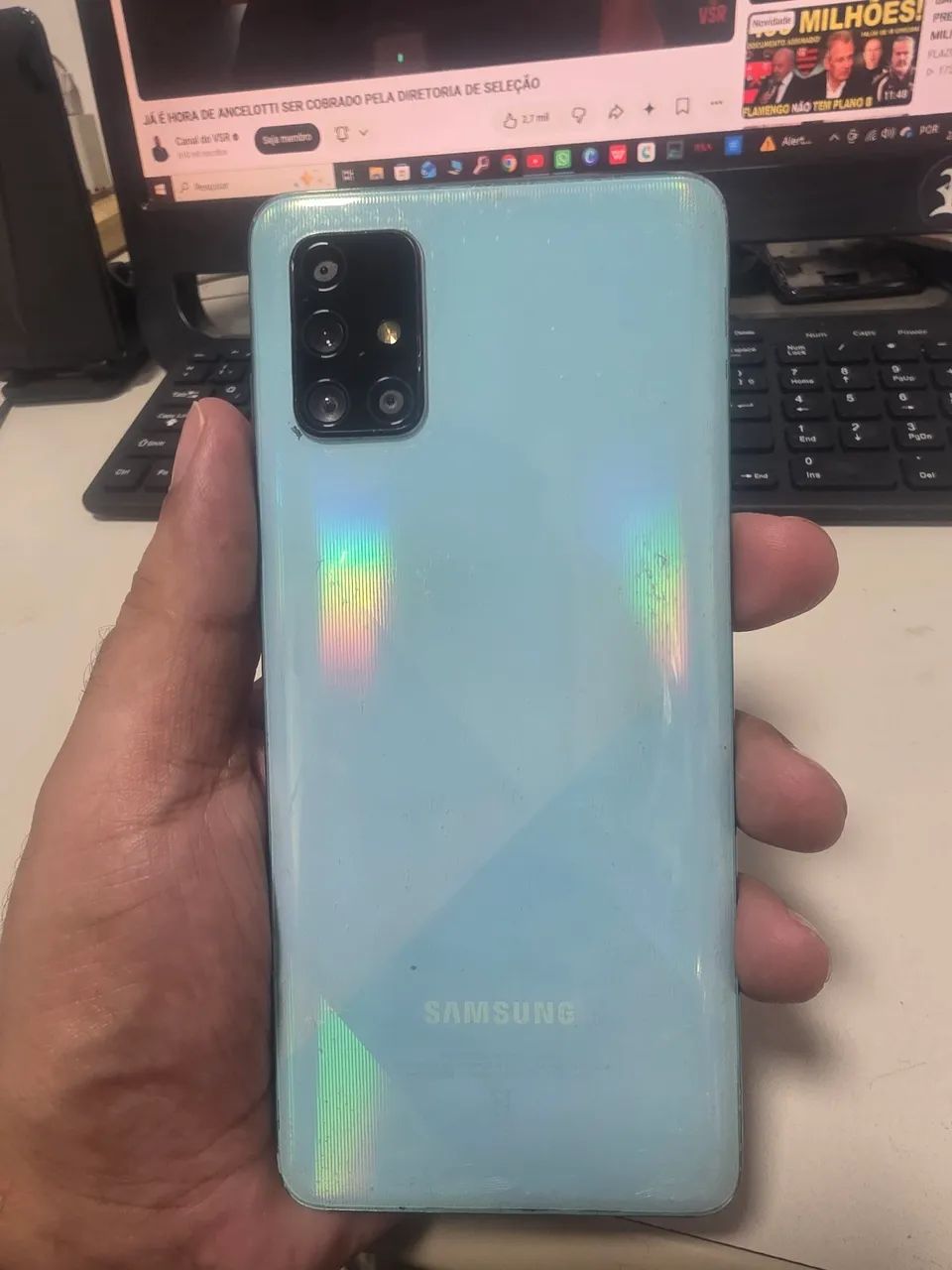 Samsung A71 128/6 todo original só 450.00 - Foto 2