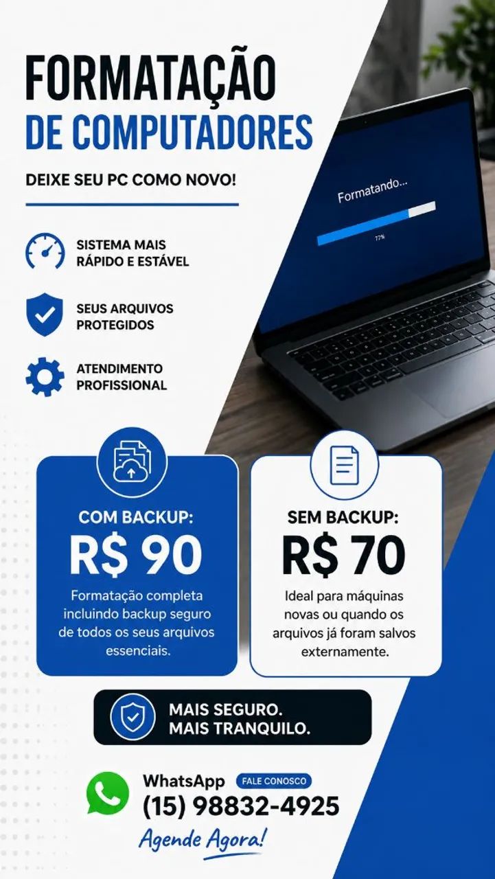 ASSISTÊNCIA TÉCNICA EM INFORMÁTICA | FORMATAÇÃO, SSD, PROGRAMAS E MAIS!