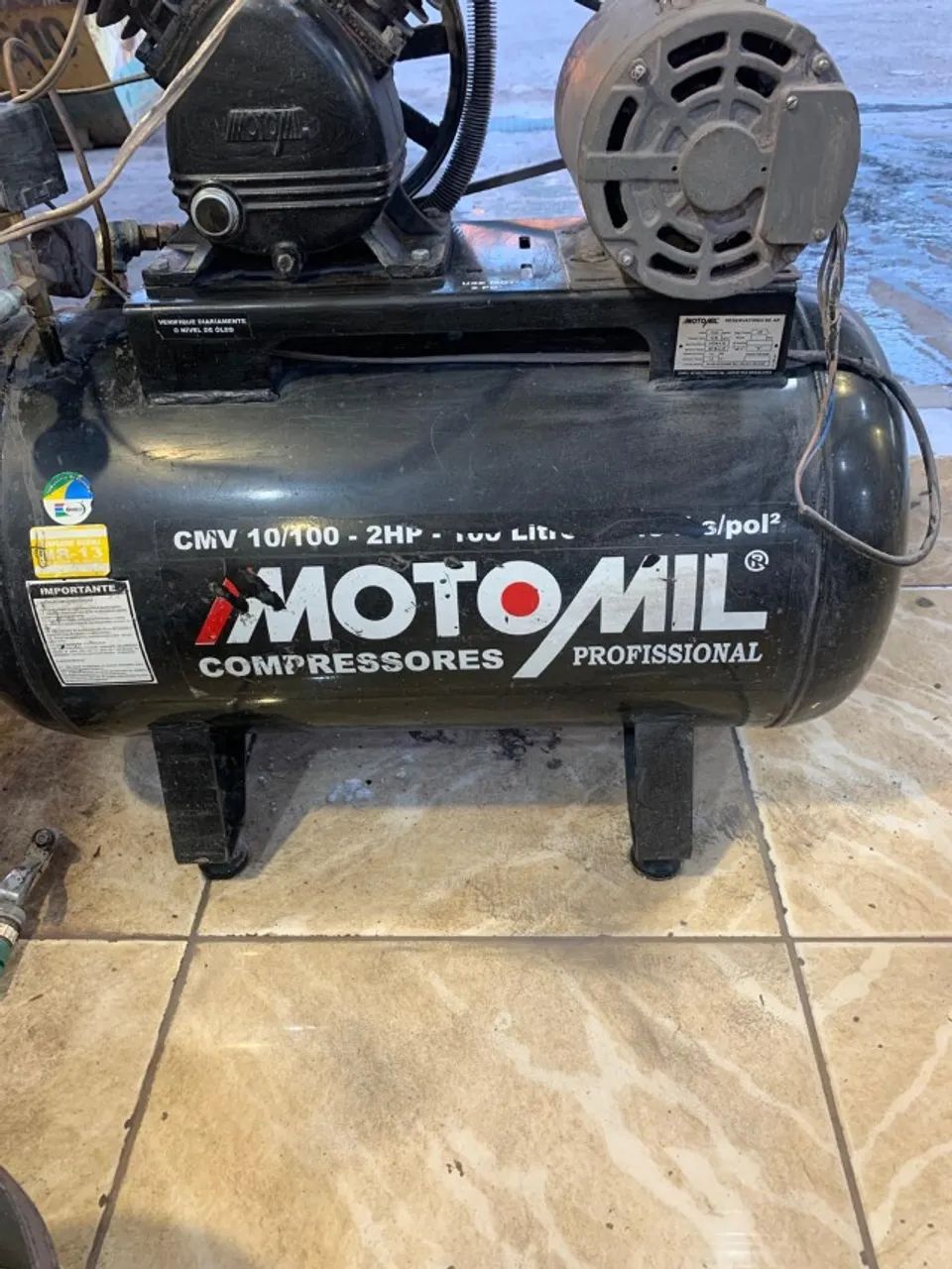 Compressor Moto mil 100 litros - Foto 4