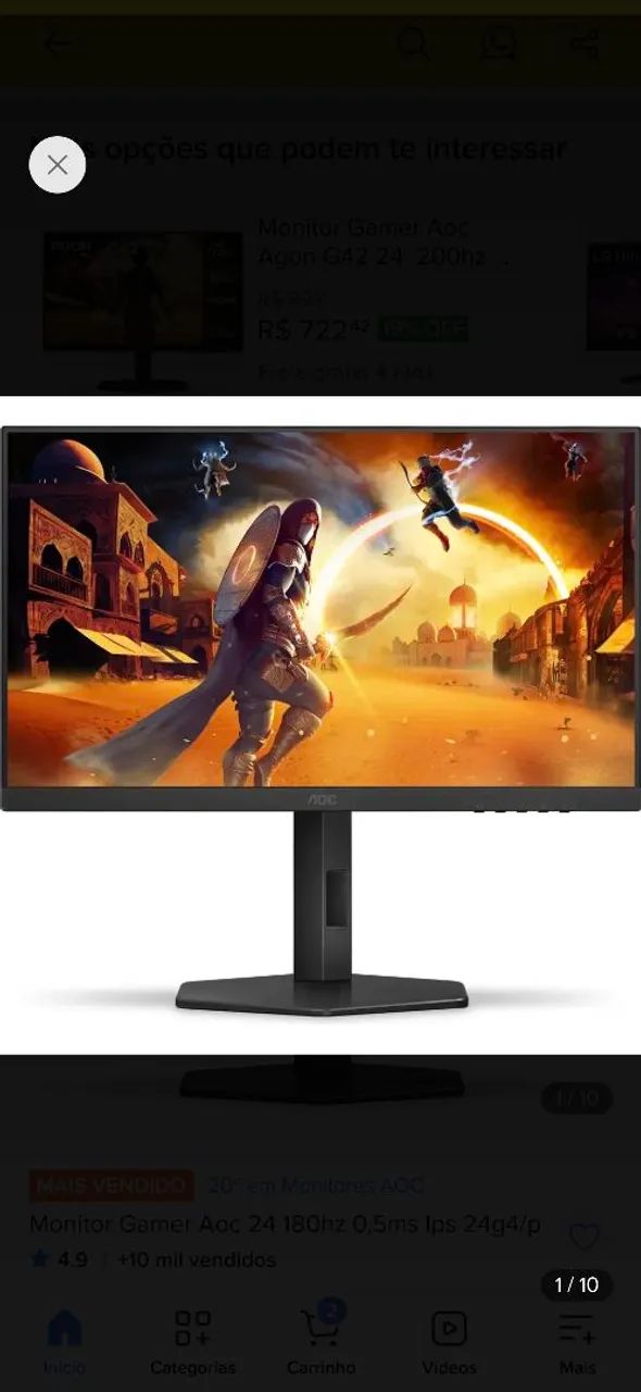 Monitor aoc 180hz 24g - Foto 2