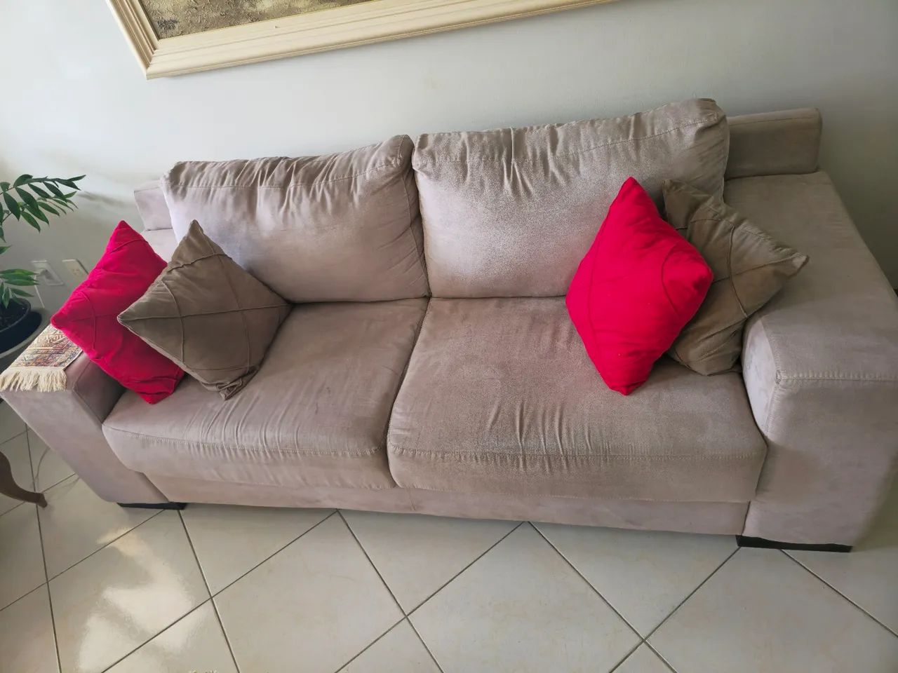 Sofá bege 2 lugares ( $600 ) - Foto 3