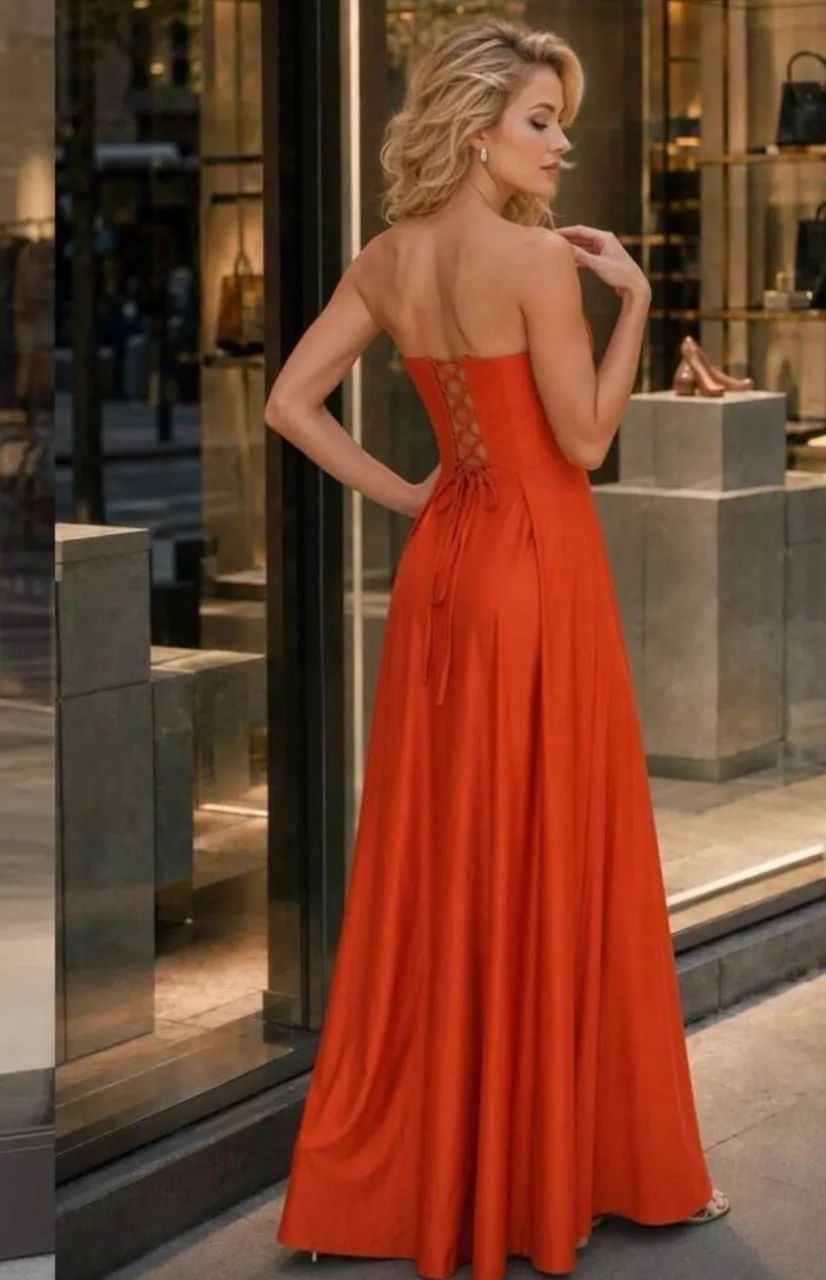 VENDO VESTIDO LARANJA - Foto 2