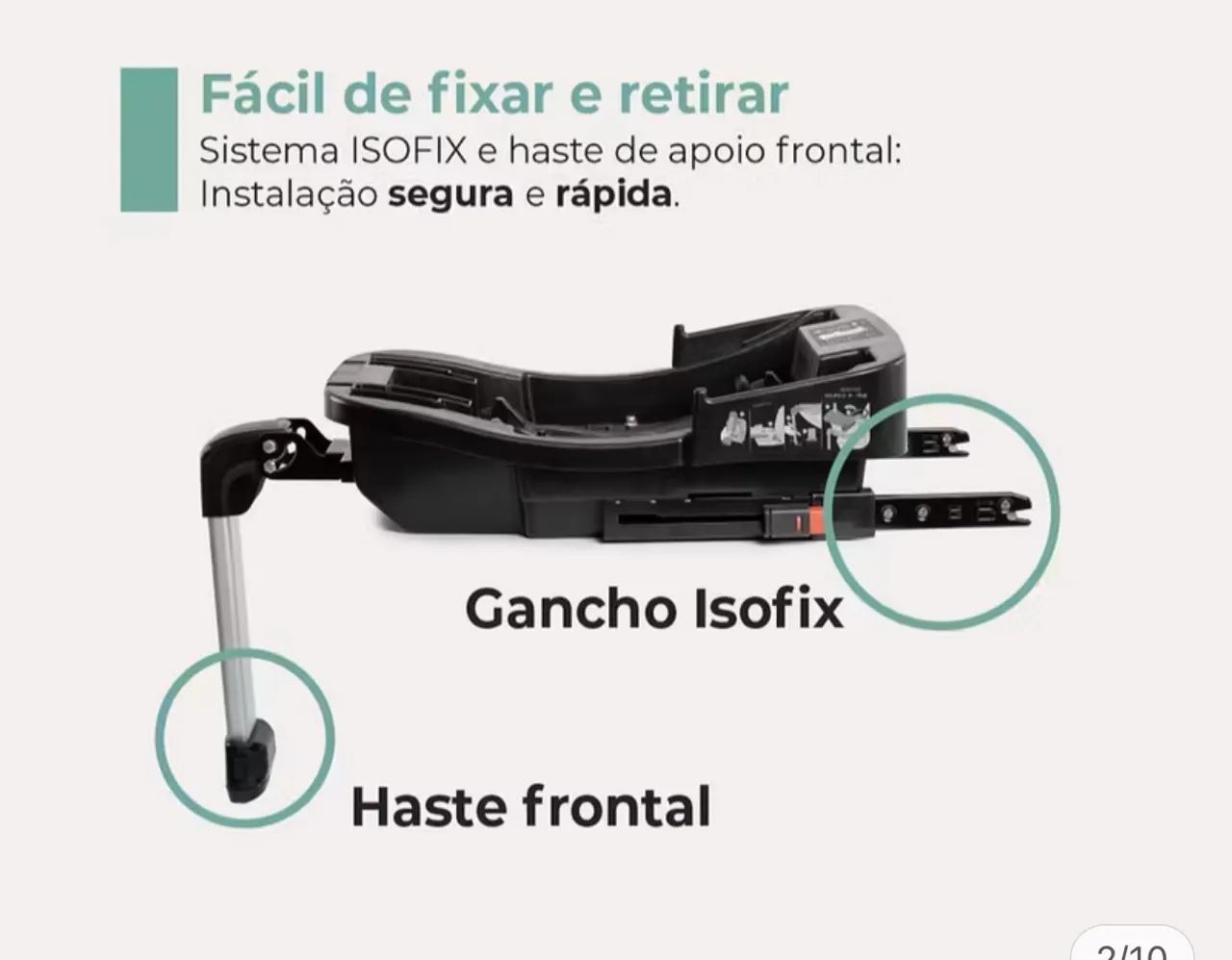 Bebê conforto Zion com base isofix - Foto 5