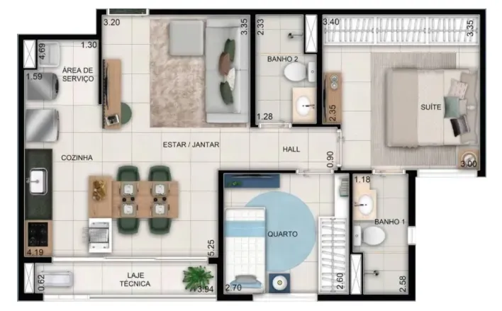 PLANTA 62m²