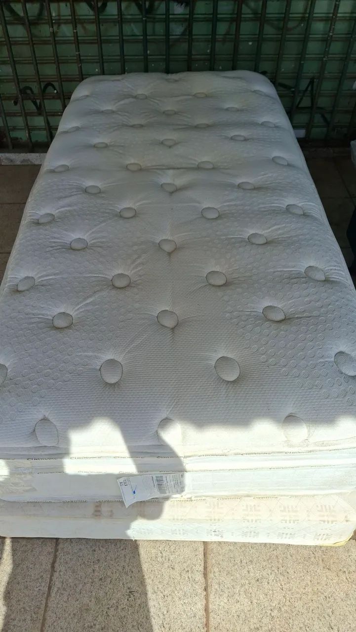 Cama box solteirão colchão simons molas ensacadas 