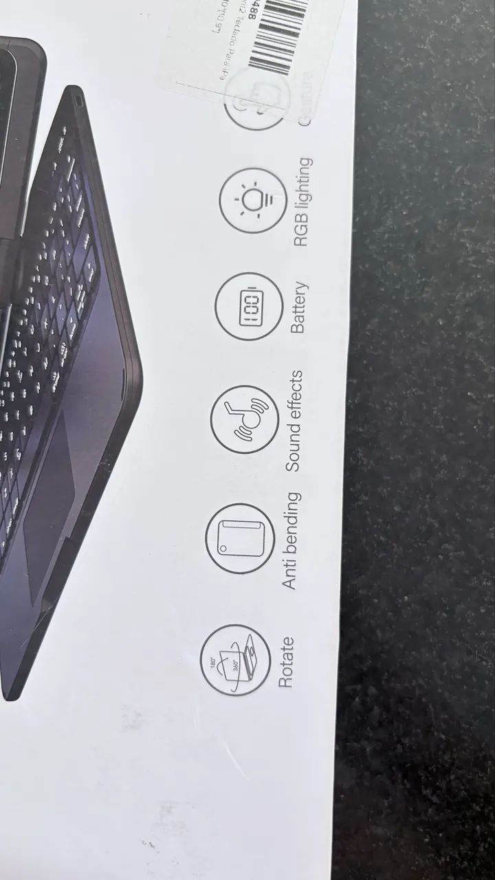 Capa teclado iPad Led rotatória novíssima  - Foto 4