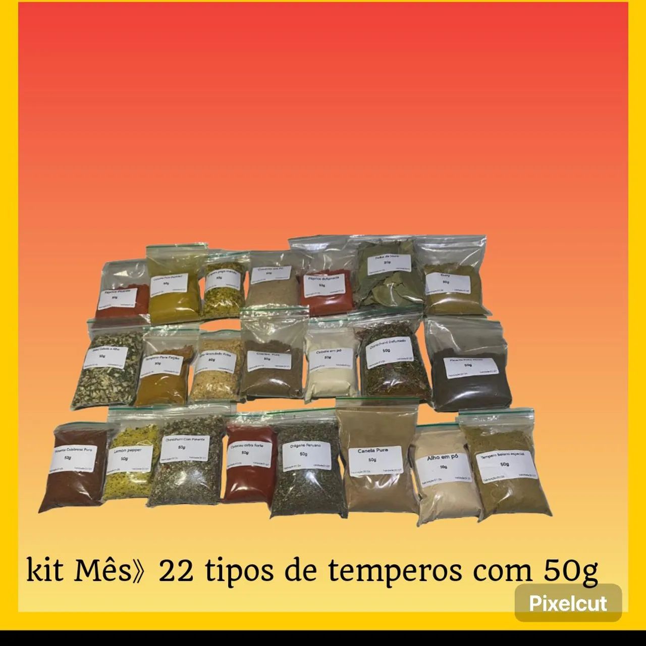 Kit Mês (20 Tipos De Temperos Com 50g cada)