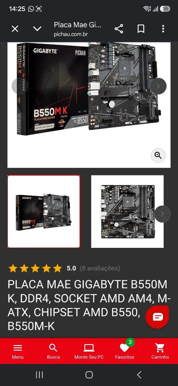 Placa Mãe,processador rayzen e gabinete gamer 