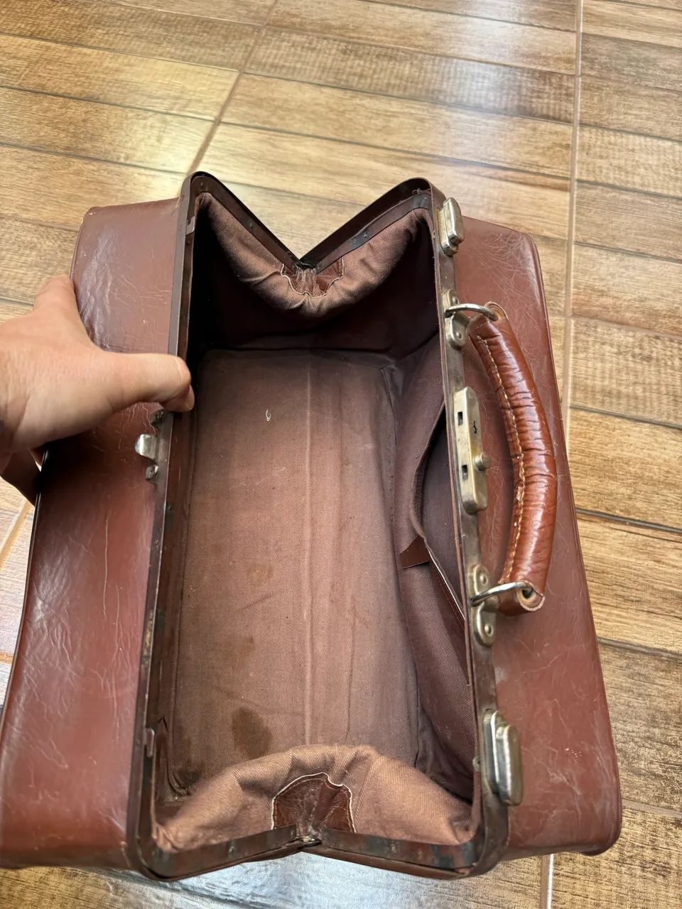 Bolsa antiga de couro  - Foto 2