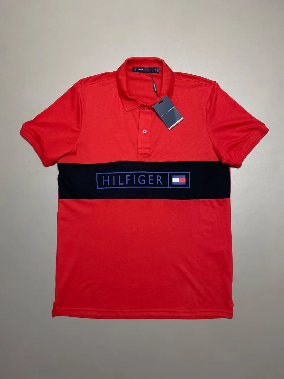 Camiseta Polo Tommy Vermelha 