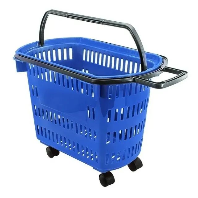 carrinho cesta compras rodas com alças supermercado e lojas id-6398c idea - Foto 3