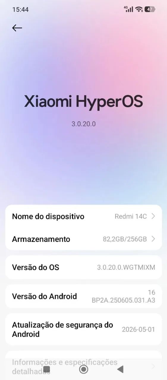 Celular redmi 14C 256gb 