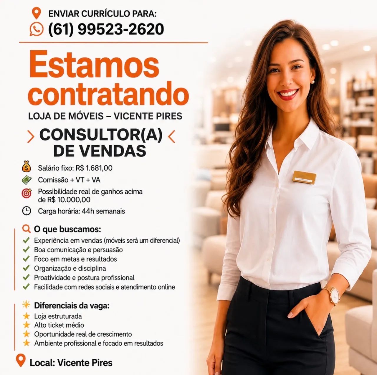 VAGA PARA VENDEDOR