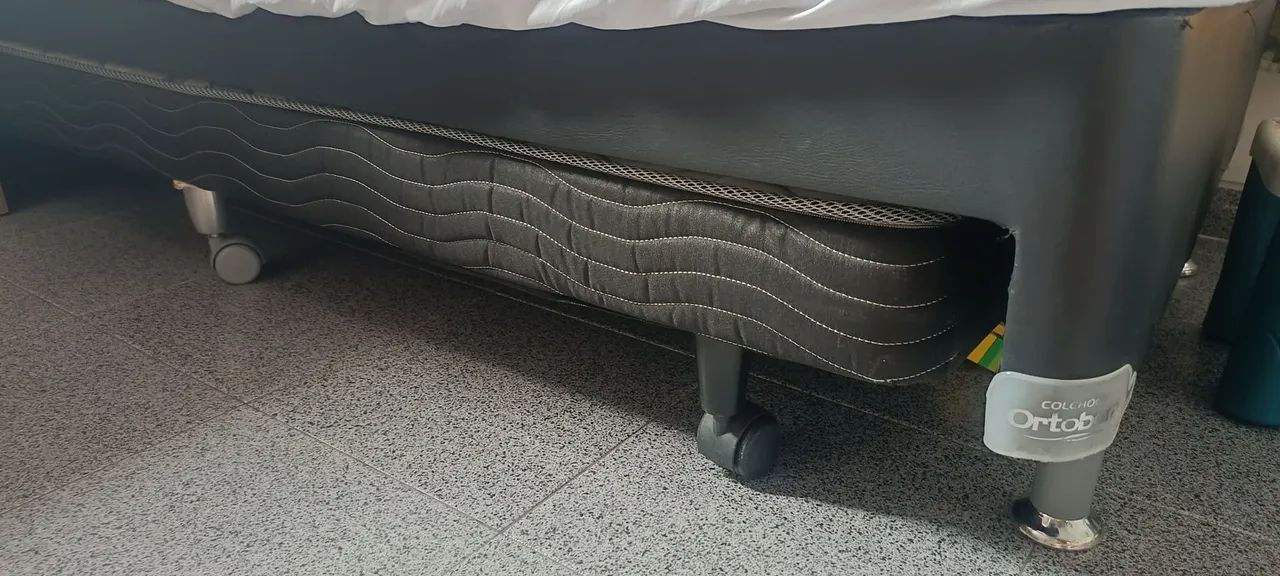 Base cama box solteiro com cama auxiliar 