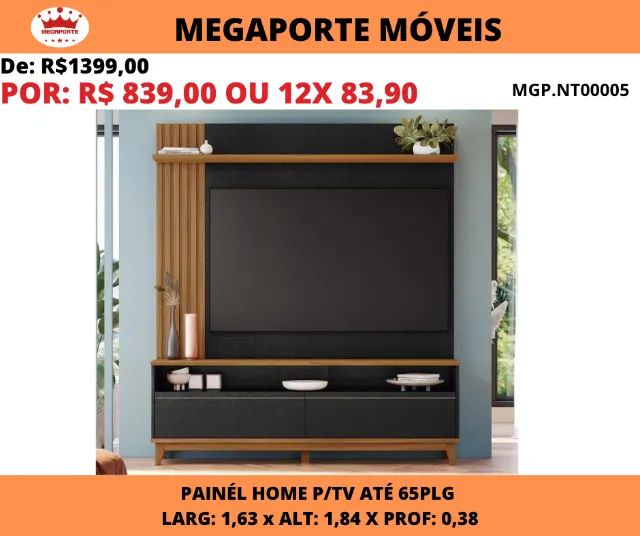 Painél Home NT 1,63 para Tv até 65 Polegadas