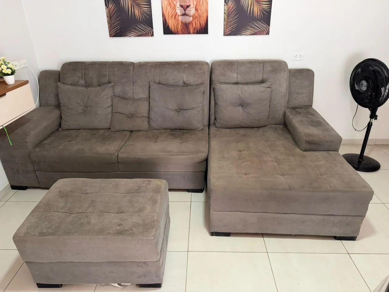 Sofa 3 lugares com chaise + puff  - Foto 2