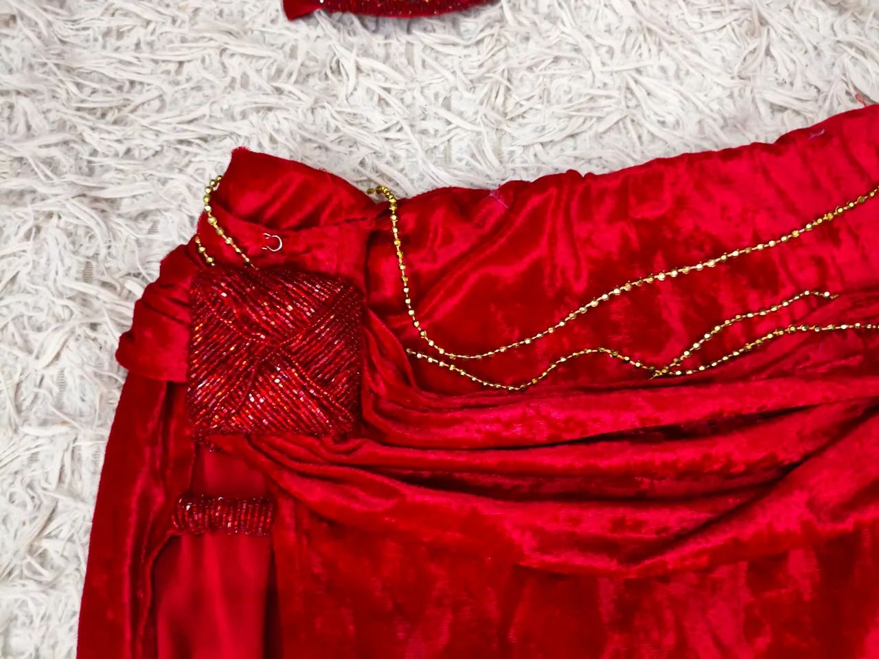 Traje de dança do ventre vermelho  - Foto 3