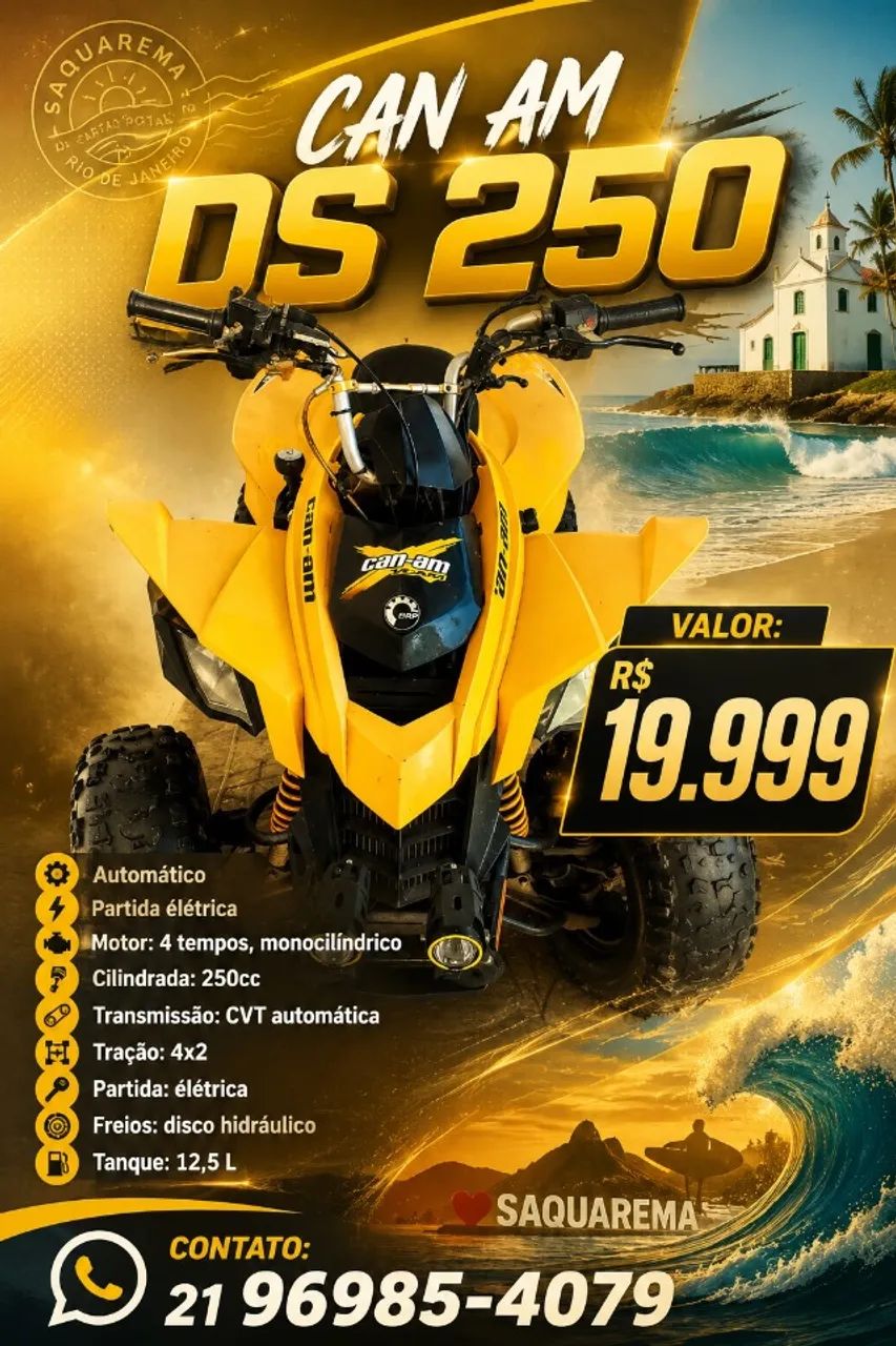 quadriciclo can am 250 com capa