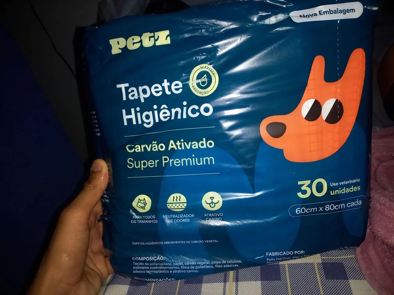 Tapete higiênico CARVÃO ATIVADO super Premium/ Marca PETZ