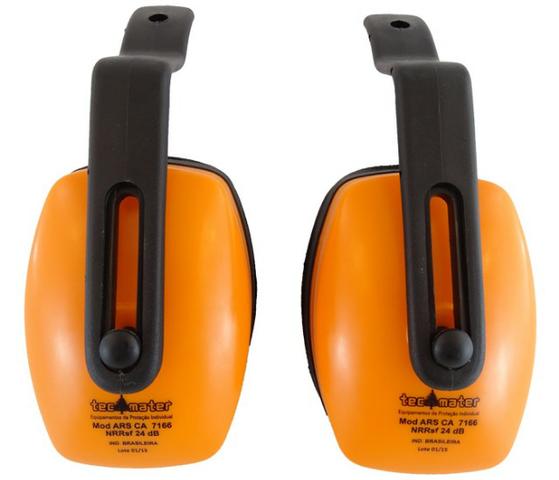 Abafador tipo concha Tecmater com adaptador para capacete