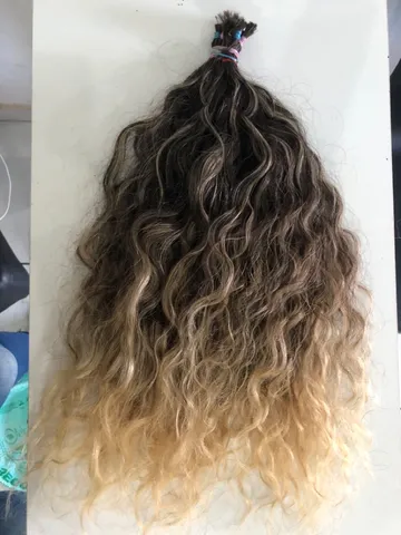 Cabelo orgânico ombre castanho escuro/loiro 613 - Espaço Linda