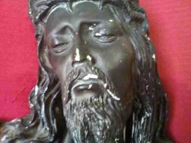 escultura antiga gesso do cristo  - Foto 2