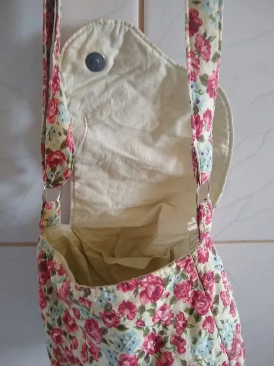 Bolsa floral de tecido - Foto 2