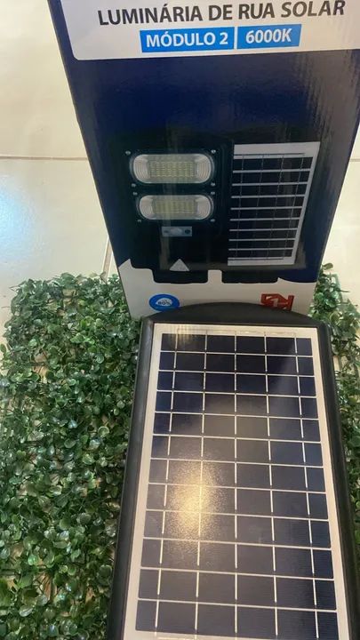 Refletor 100w luminária Rua energia Solar C/ sensor trailer  - Foto 2