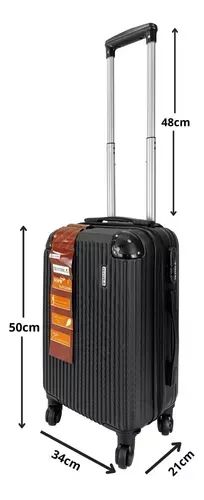 Mala De Viagem  4 Rodas 360° Preta 17 Polegadas - Foto 4