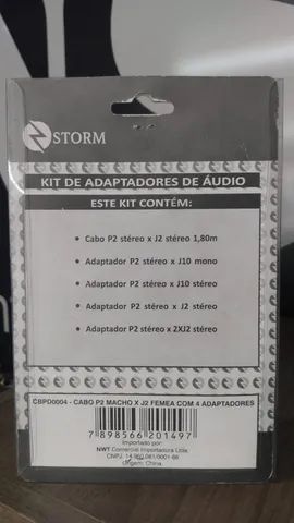 Kit de Adaptadores De Áudio -Cabo P2 Storm tech - Foto 2
