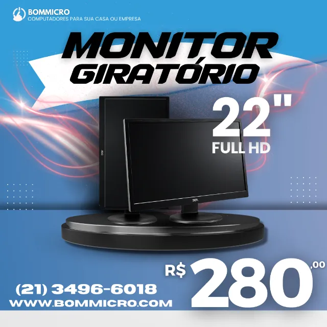 Monitor Giratório de Principais Marcas