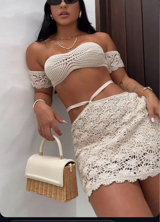 conjunto tricô usado , sem avarias  tamnho p - Foto 4