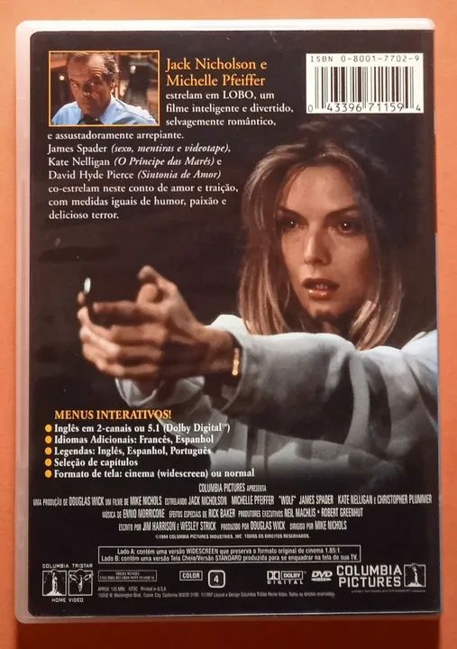 Dvd Lobo - Jack Nicholson (Encarte Interno) - Foto 2