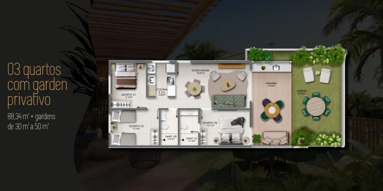 Lanai Imbassai, 2 E 3 Quartos, Entre 86M² A 117M² E 2 A 6 Vagas De Garagem. 13CEKHF - Foto 7