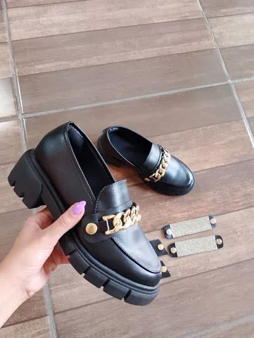 Mocassim Tratorado Preto com tiras removíveis  - Foto 2
